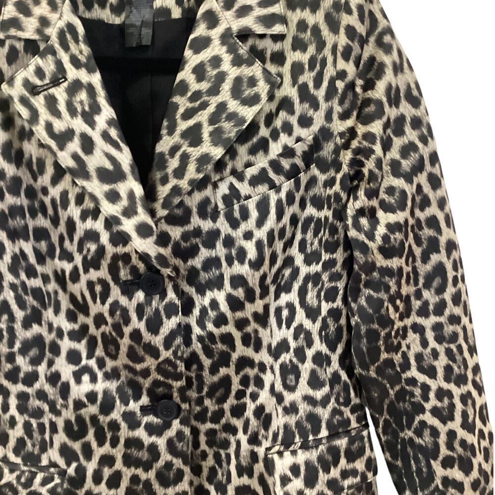 Smythe Original Boyfriend Blazer In Classic Grey Leopard Size 4 - Picture 5 of 11